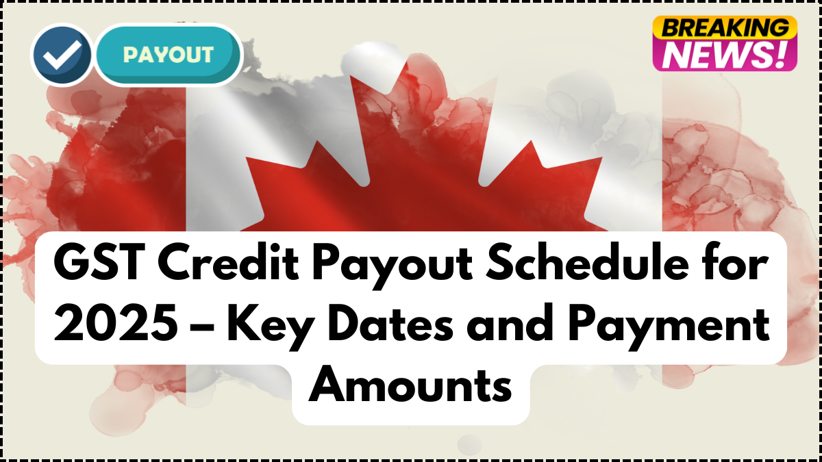 GST Credit Payout Schedule for 2025 – Key Dates and Payment Amounts