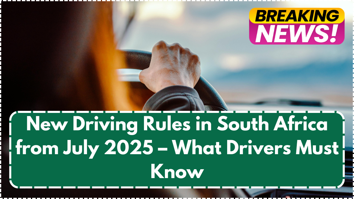 New Driving Rules in South Africa from July 2025 – What Drivers Must Know