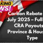 Carbon Rebate Chart July 2025 – Full List of CRA Payouts by Province & Household Type
